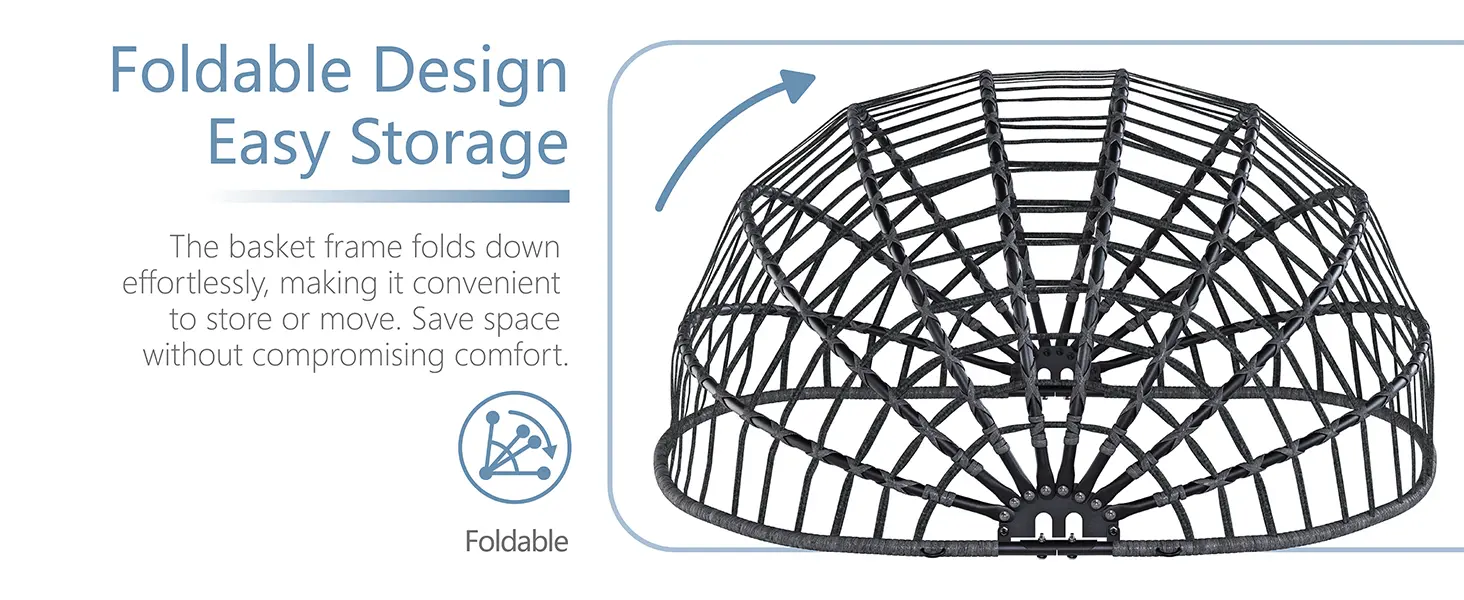 Sillón colgante tipo huevo – imagen de detalle 3