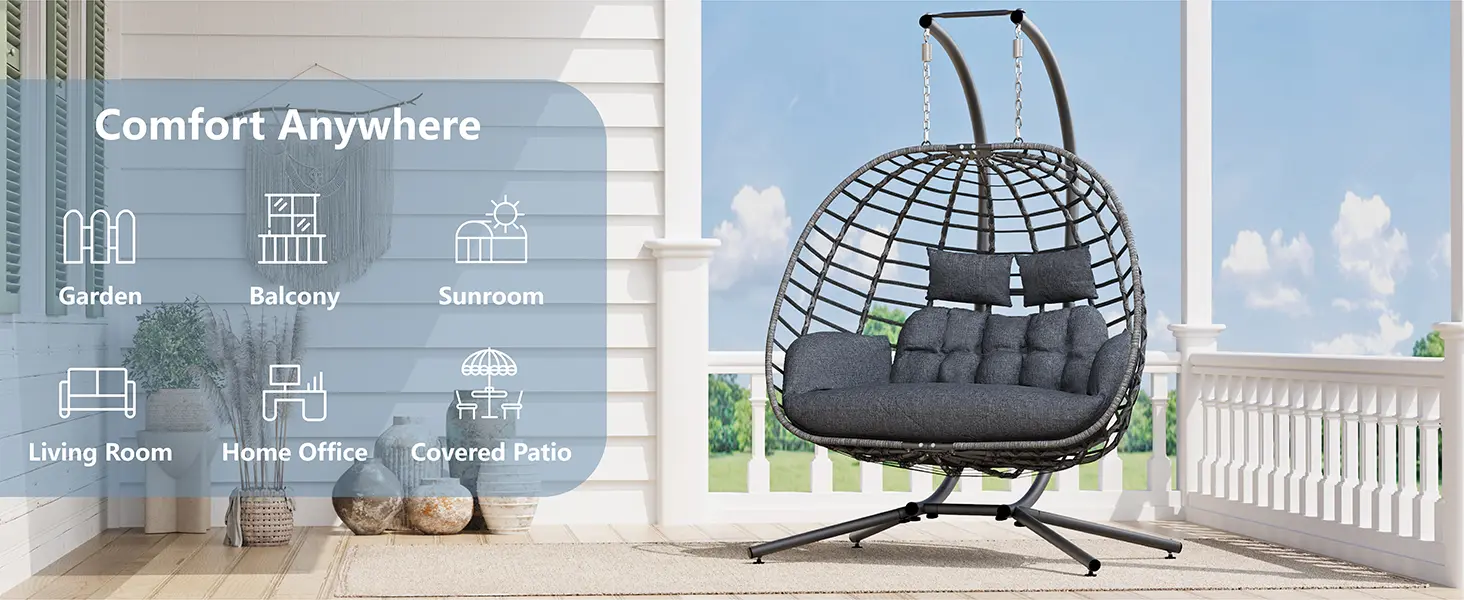 Sillón colgante tipo huevo – imagen de detalle 5